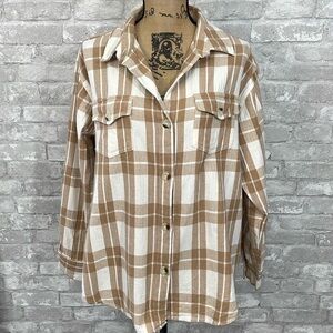 Japna Plaid Button Down Flannel Shirt